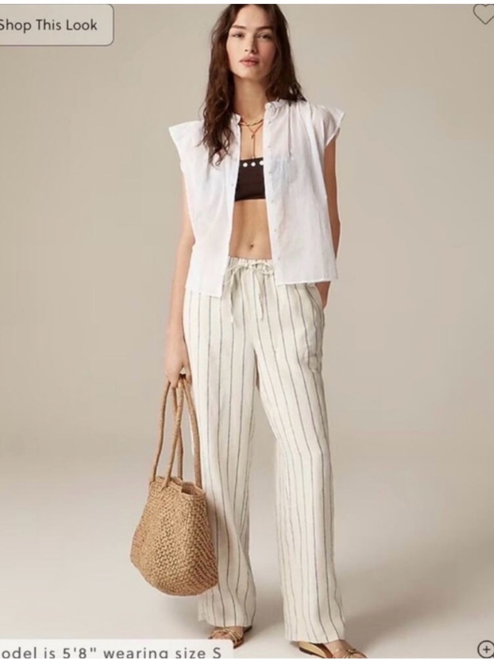 J.Crew Flutter-sleeve button-up shirt in cotton voile Med NWT